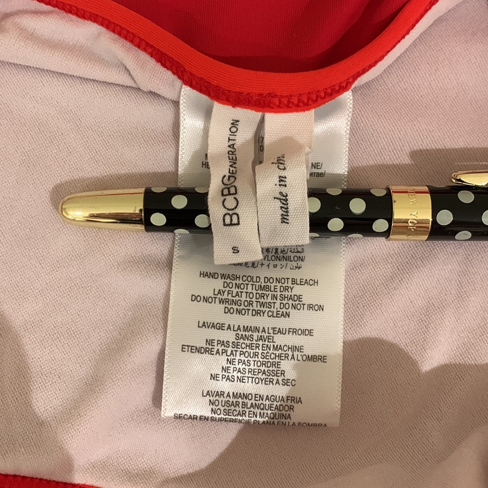 BCBGeneration Red Bathing Suit Size Small - Picture 7 of 11